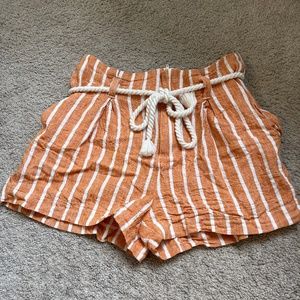 Orange & White Striped Forever 21 Shorts, size 27